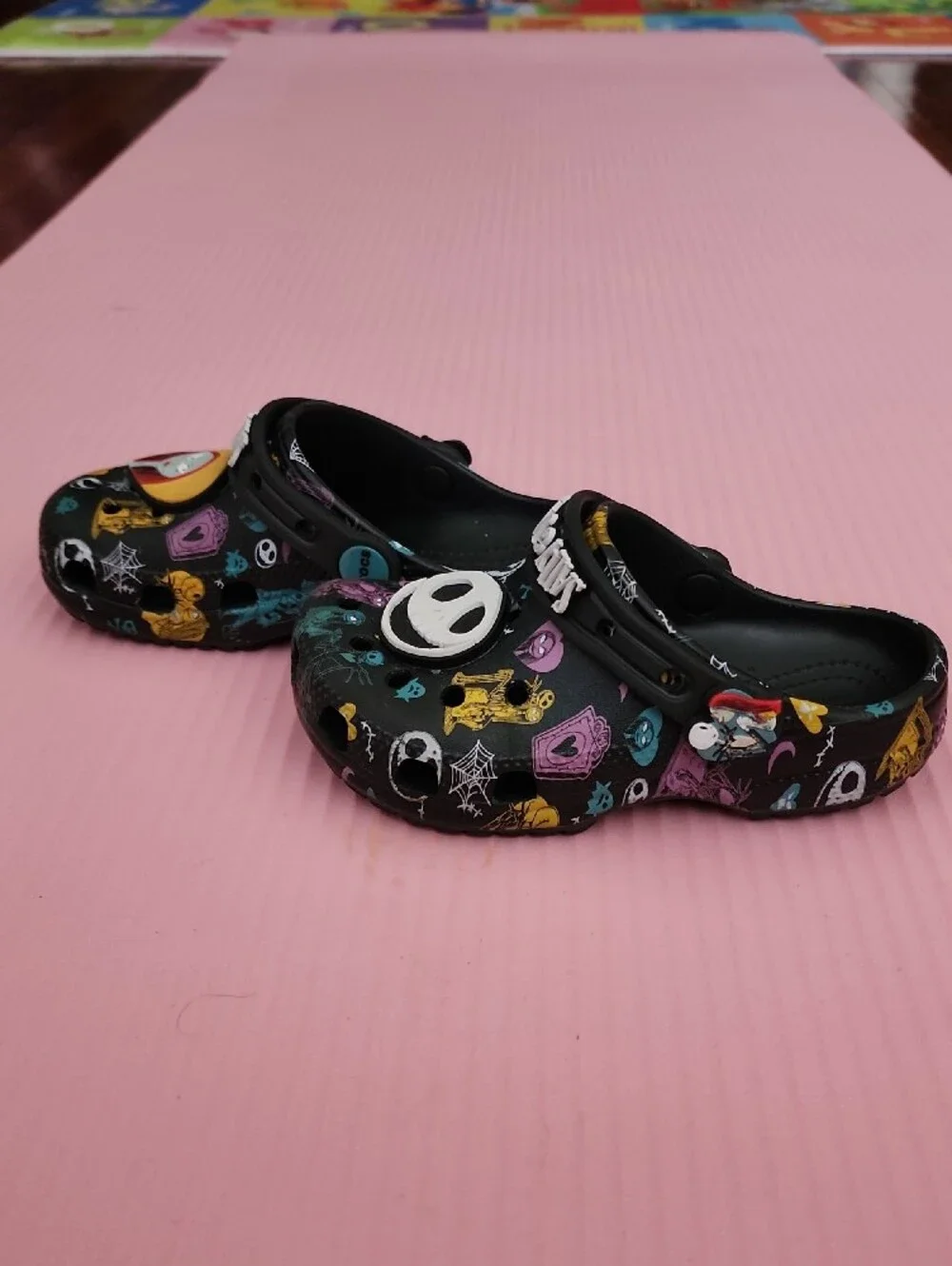 CROCS Kids Black The Nightmare Before Christmas Cartoon Clog Sandals